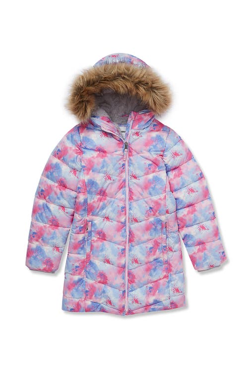 Lands' End Girls Fleece Lined Coat In Multi