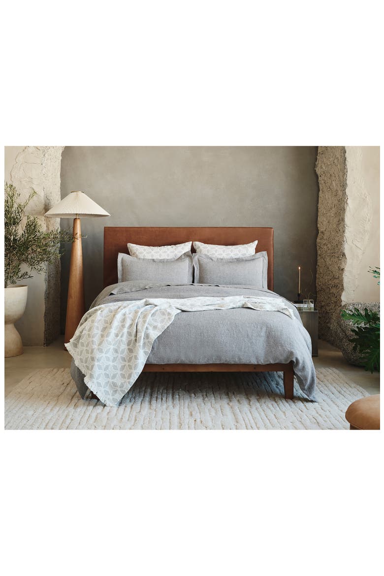 Relaxed Organic Linen Duvet Cover, Alternate, color, SLATE CHAMBRAY
