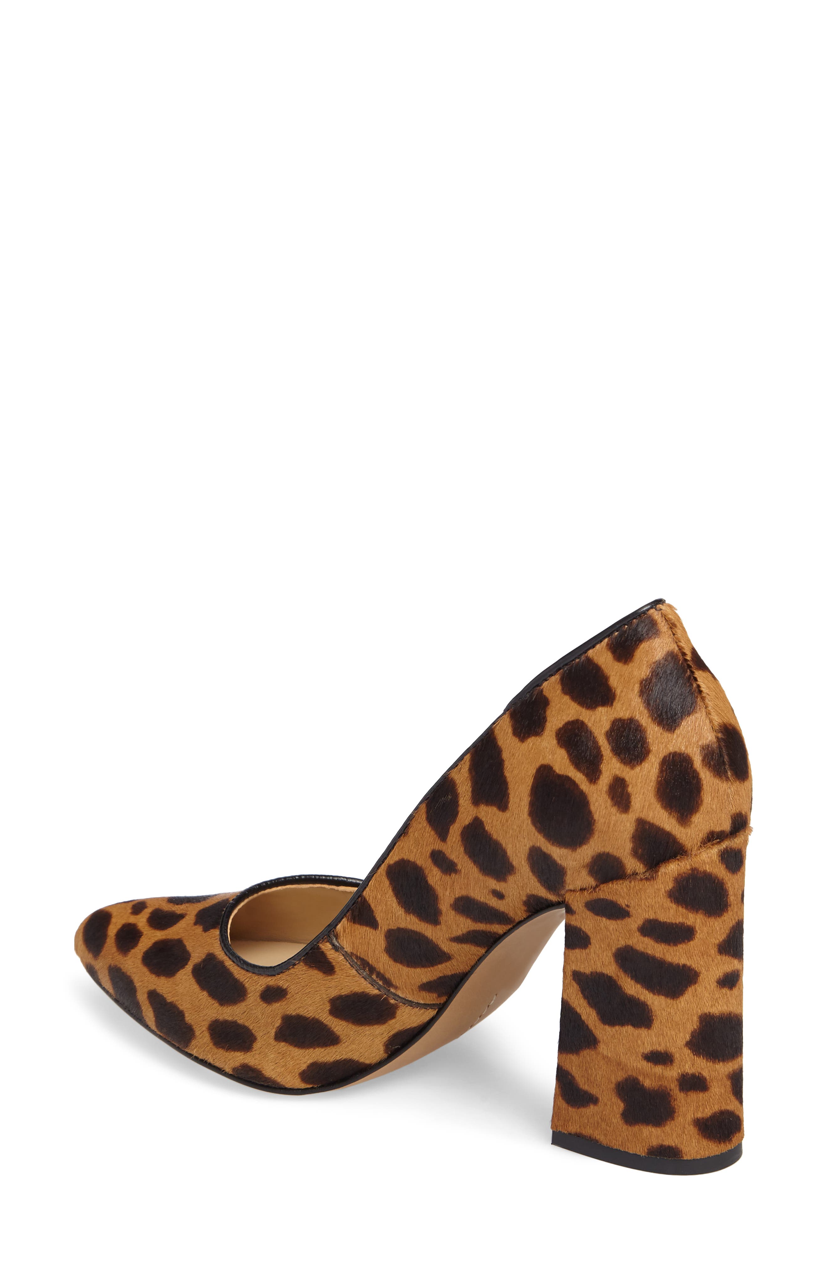 Talise Genuine Calf Hair Pointy Toe Pump, Alternate, color, LEOPARD BROWN