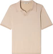 SANDRO Short-sleeved V-neck polo shirt