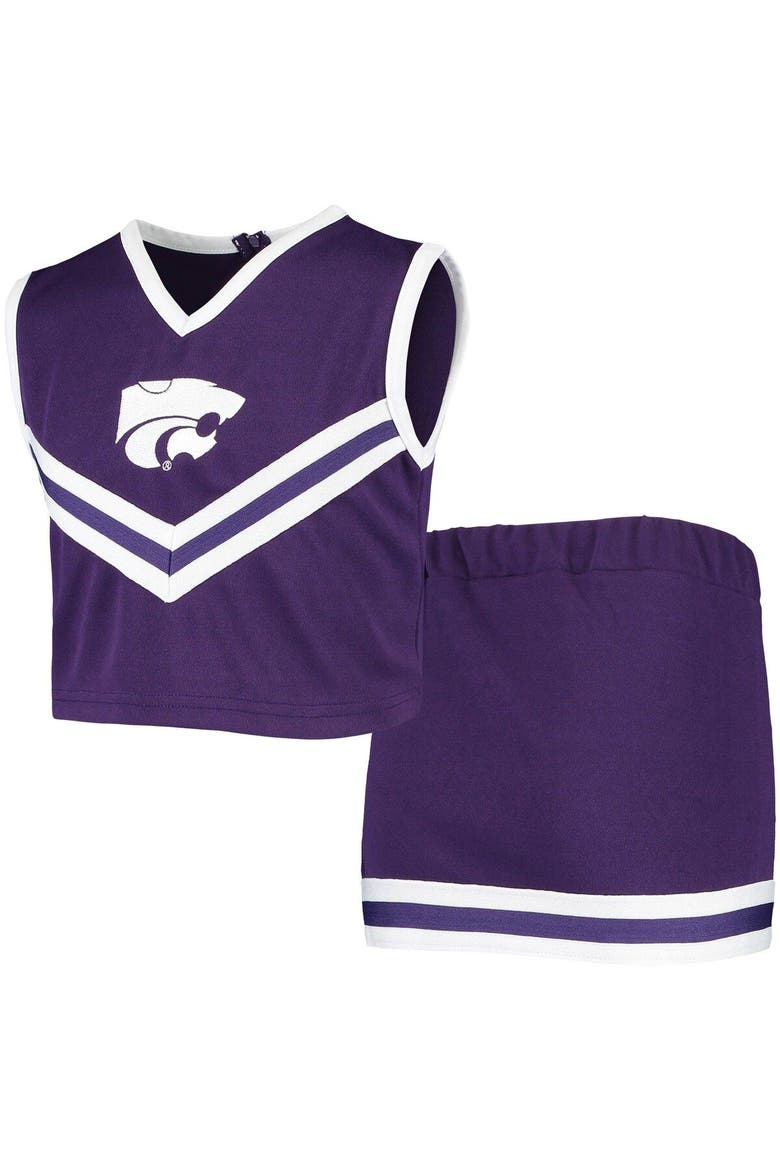 Girls Youth Purple Kansas State Wildcats Two-Piece Cheer Set, Main, color, Purple