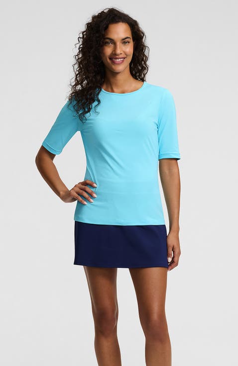 SunShade UPF 50 Elbow Sleeve Rash Guard Swim Tee