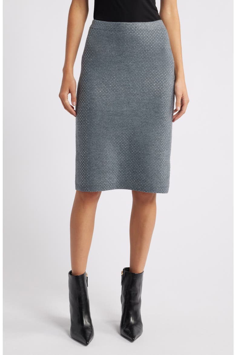 Winslet Beaded Skirt, Main, color, GREY MELAN