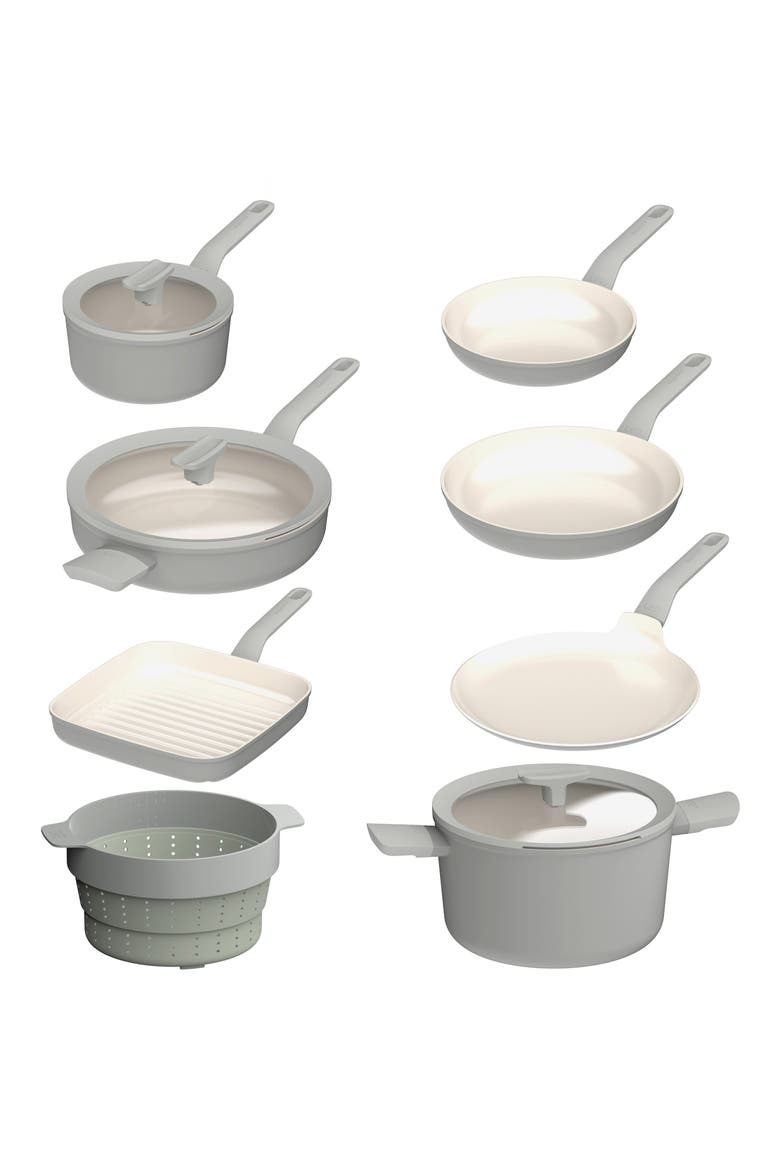 Leo Balance Non-Stick Cookware 11-Piece Set, Main, color, GREY