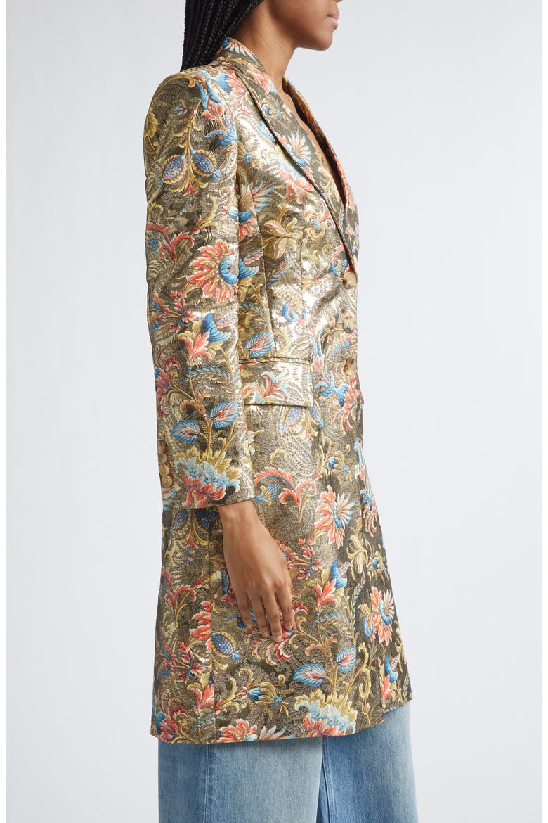 Paisley Metallic Tailored Coat, Alternate, color, PRINT ON BEIGE BASE