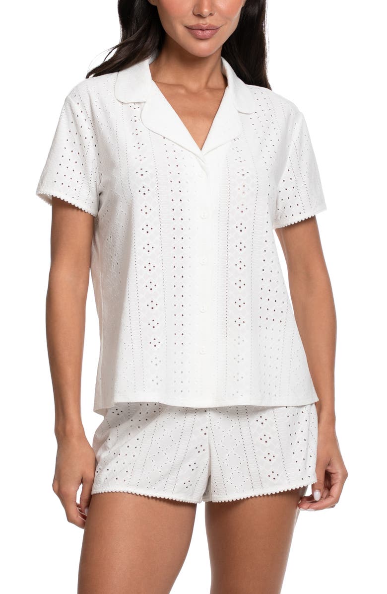 In Bloom by Jonquil Staci Eyelet Short Pajamas, Alternate, color, 