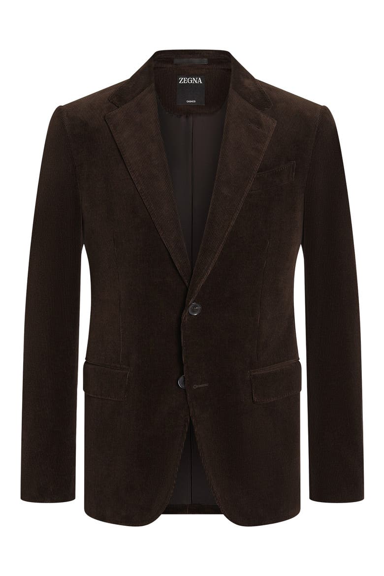 Cashco Stretch Cotton & Cashmere Corduroy Blazer, Alternate, color, DARK BROWN