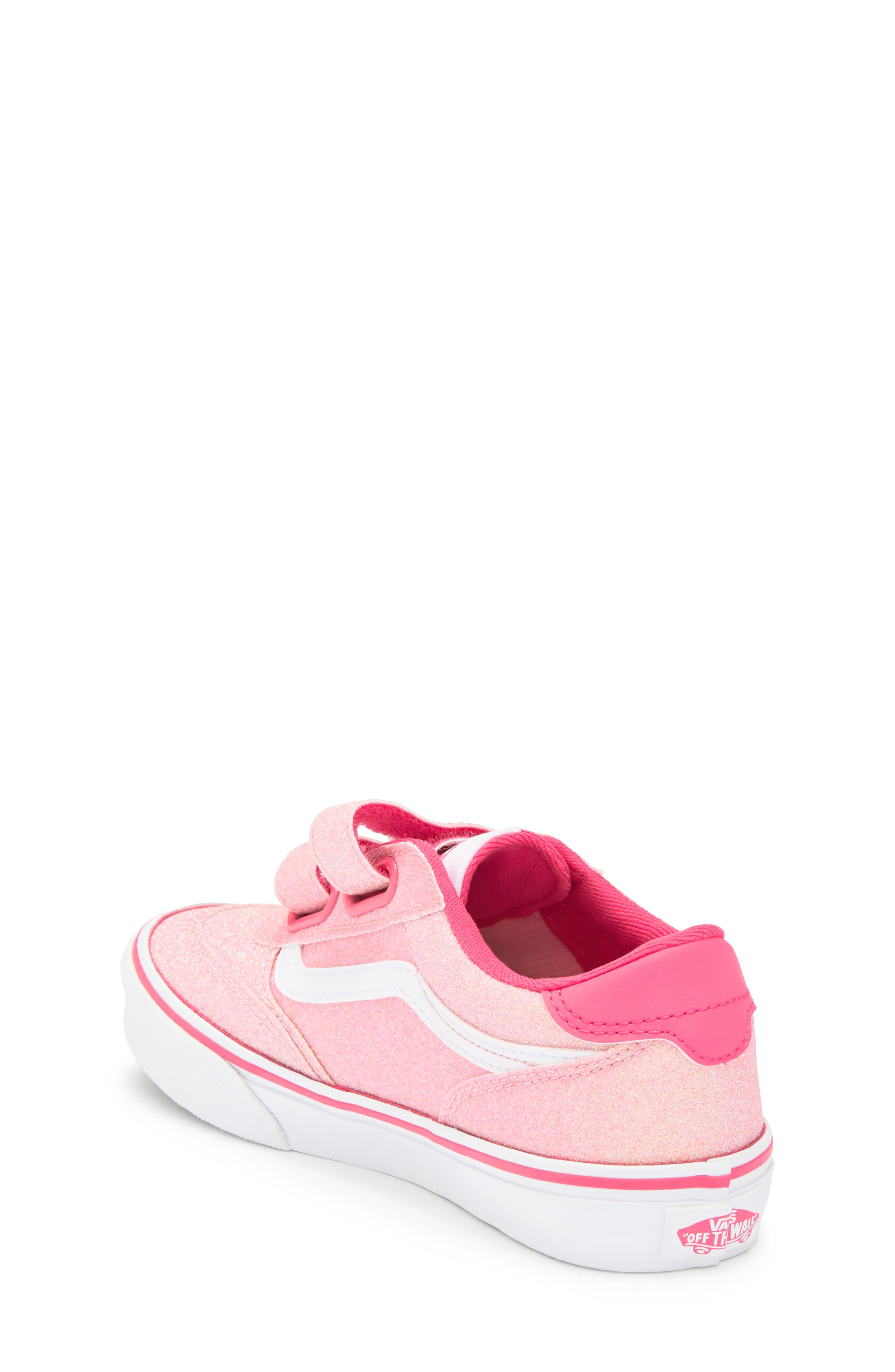 Vans Kids' Brooklyn Sneaker, Alternate, color, Glitter Candied Pink