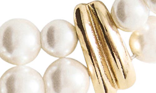 Mango Faux Pearl Choker Necklace In White