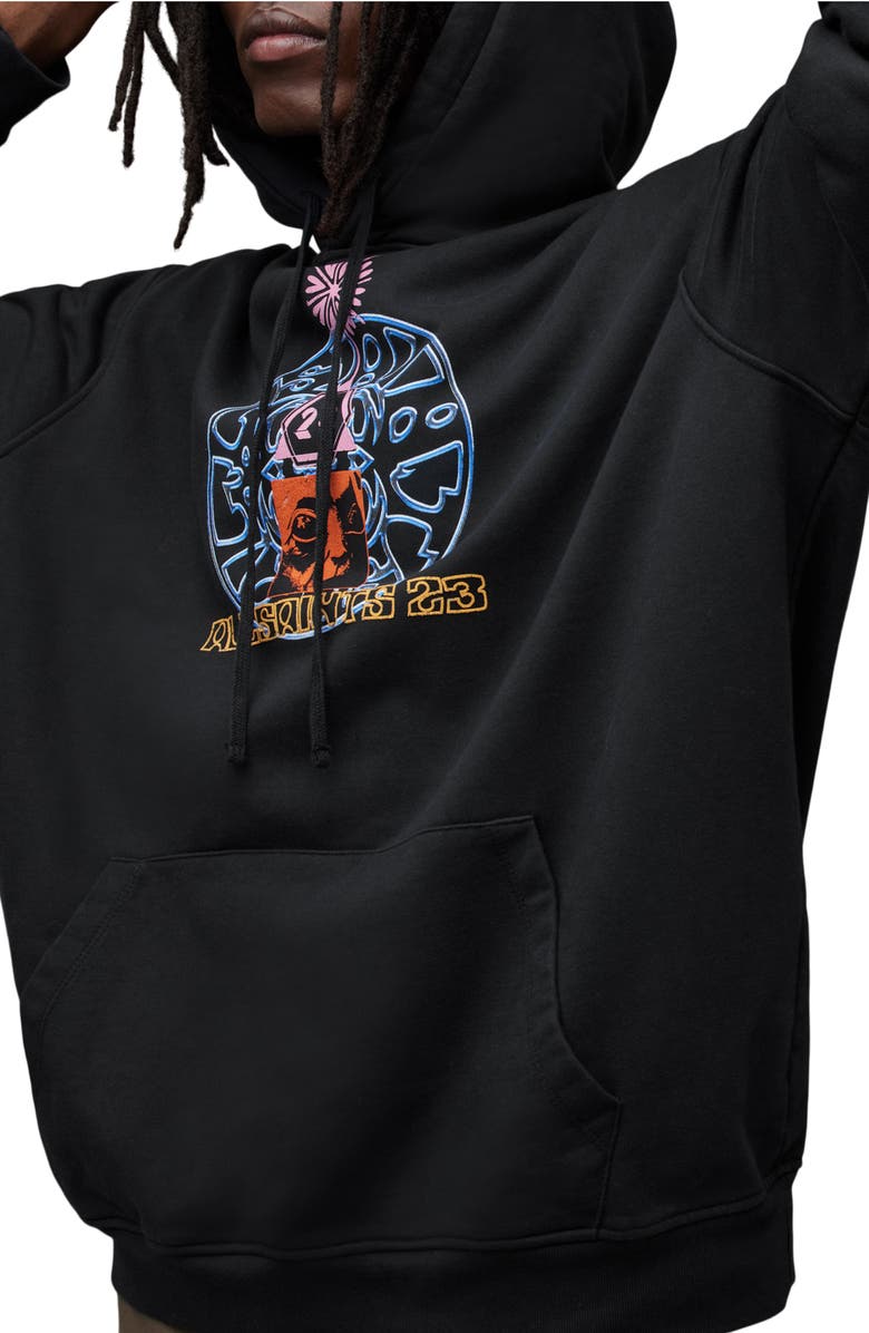 AllSaints Dimension Oth Cotton Graphic Hoodie, Alternate, color,