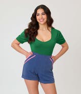 Unique Vintage 1950s Short Sleeve Sweater