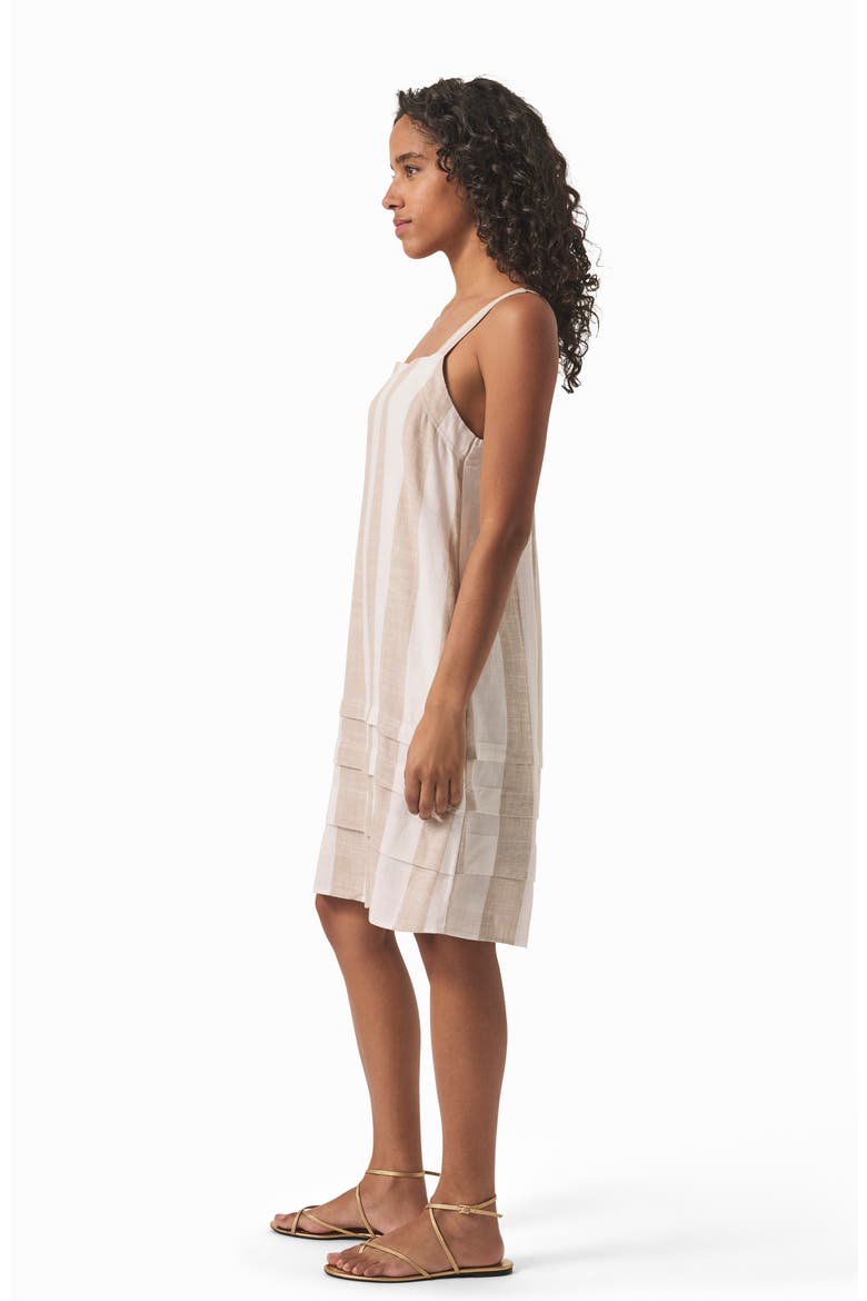 Celine Stripe Dress, Alternate, color, FAWN STRIPE