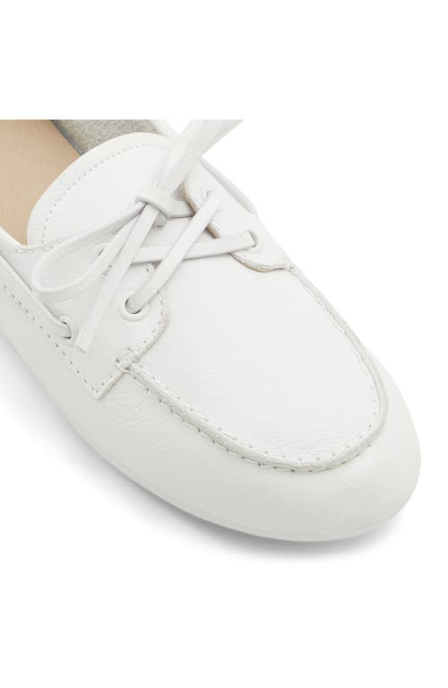 Aldo Sail Boat Shoe In White/bone