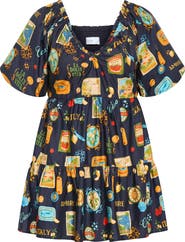 City Chic Fantasy Amalfi Print Tiered Minidress