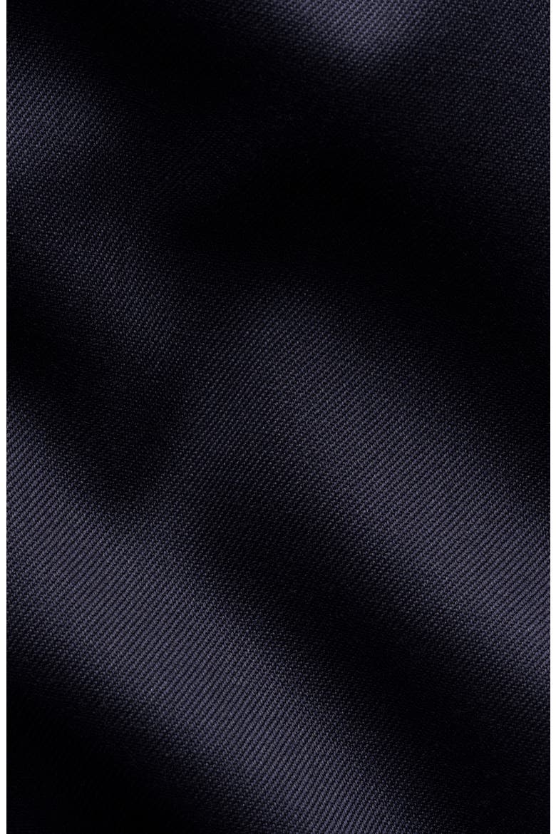 Contemporary Fit Solid Navy Cotton Twill Dress Shirt, Alternate, color, NAVY