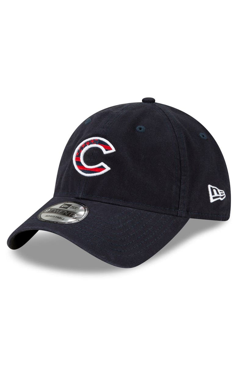 New Era Men's New Era Navy Chicago Cubs 4th of July 9TWENTY Adjustable Hat, Alternate, color,
