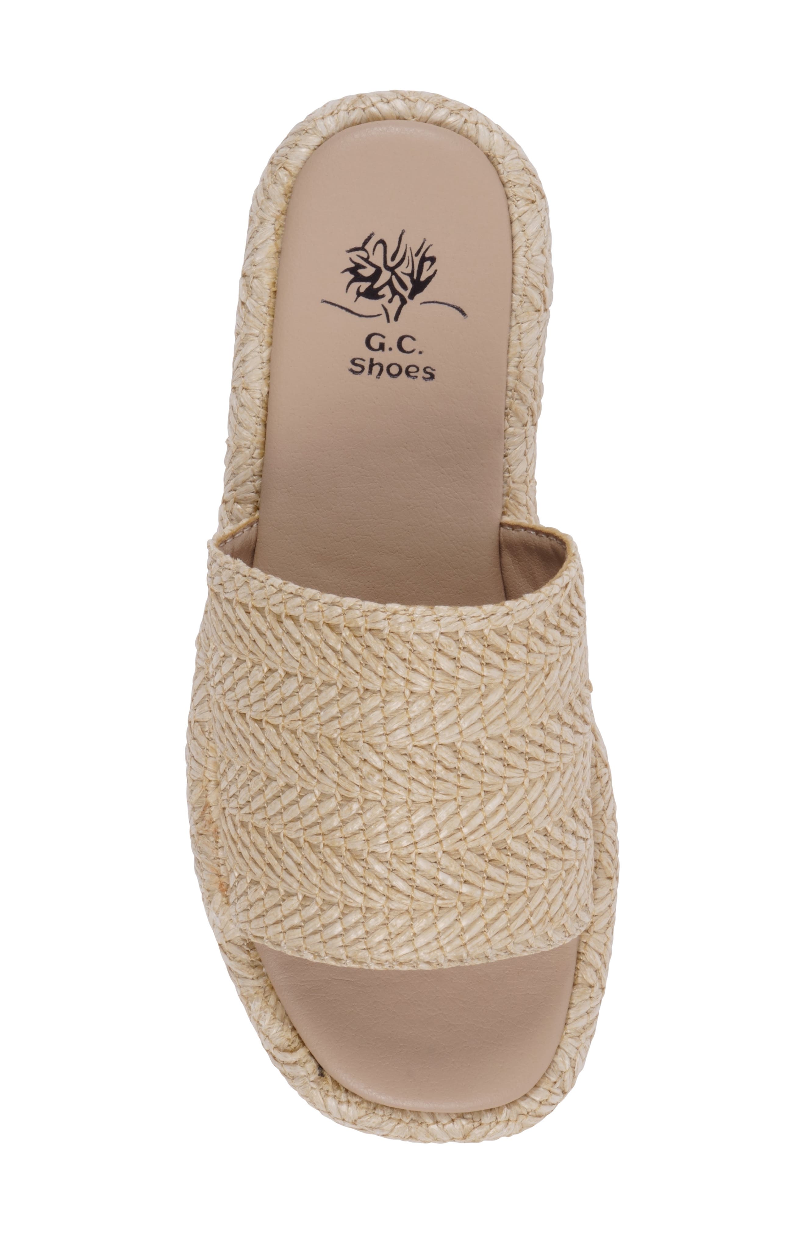 GC SHOES Evie Platform Slide Sandal, Alternate, color, Natural