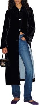 Reformation x Alexa Chung Valentine Velvet Coat