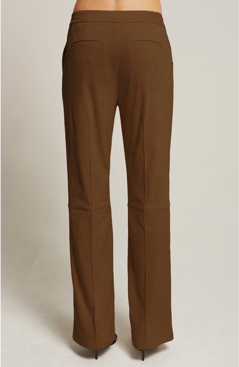 CRESCENT Faux Suede Flared Pants, Alternate, color, Espresso