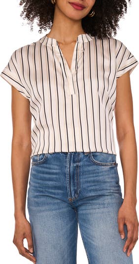 Vince Camuto Stripe V-Neck Top | Nordstromrack