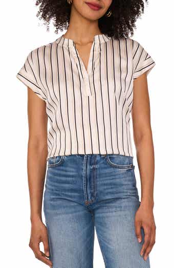 Vince Camuto Stripe V-Neck Top