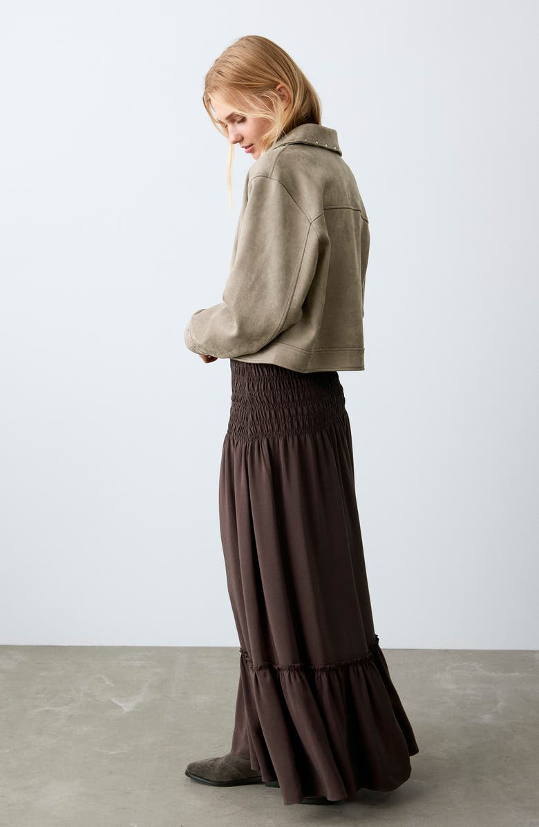 MANGO TEEN Ruched Panel Skirt, Alternate, color, 