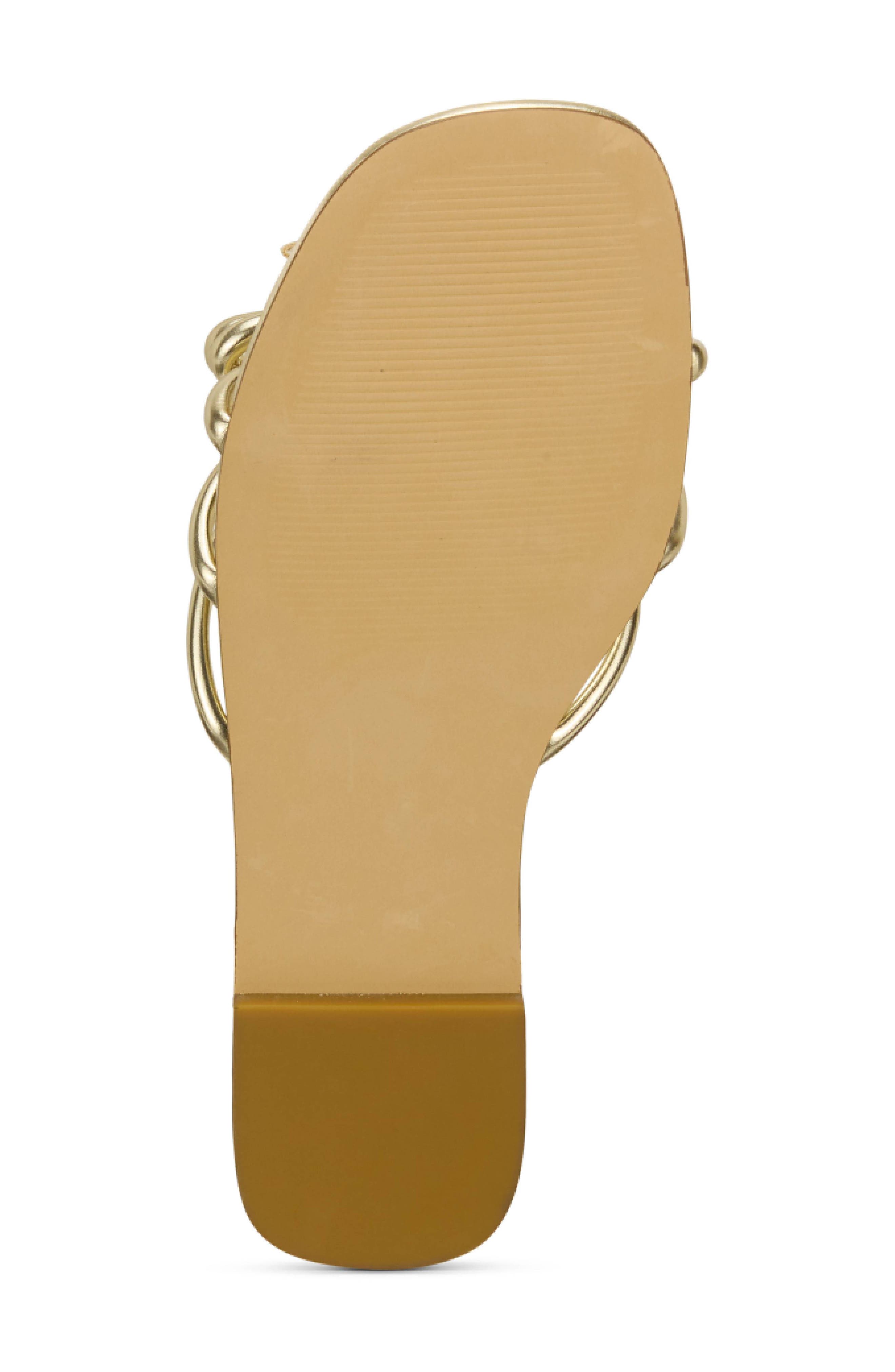 Yosi Samra Nicole Bow Slide Sandal, Alternate, color, Gold