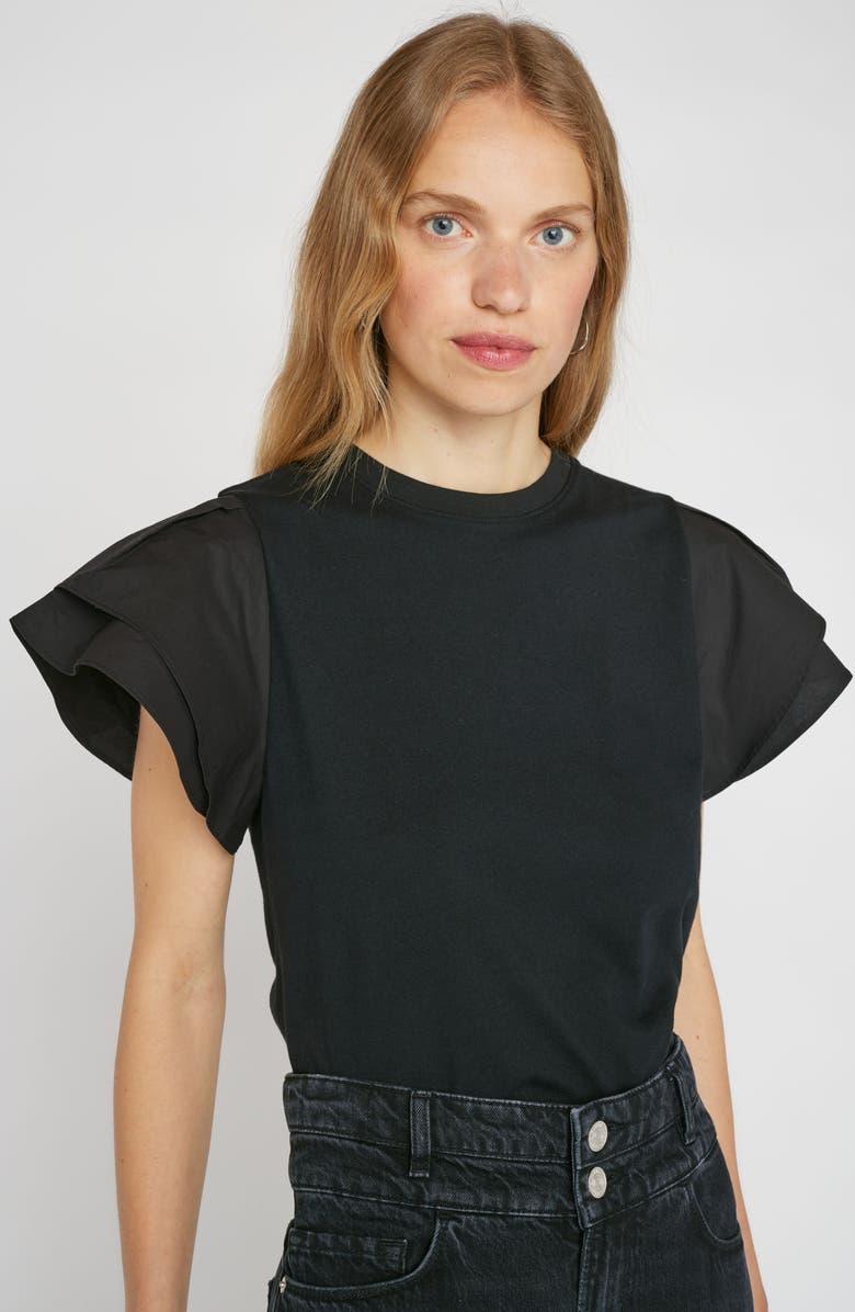 FRAME Flutter Sleeve Organic Cotton T-Shirt, Alternate, color, 