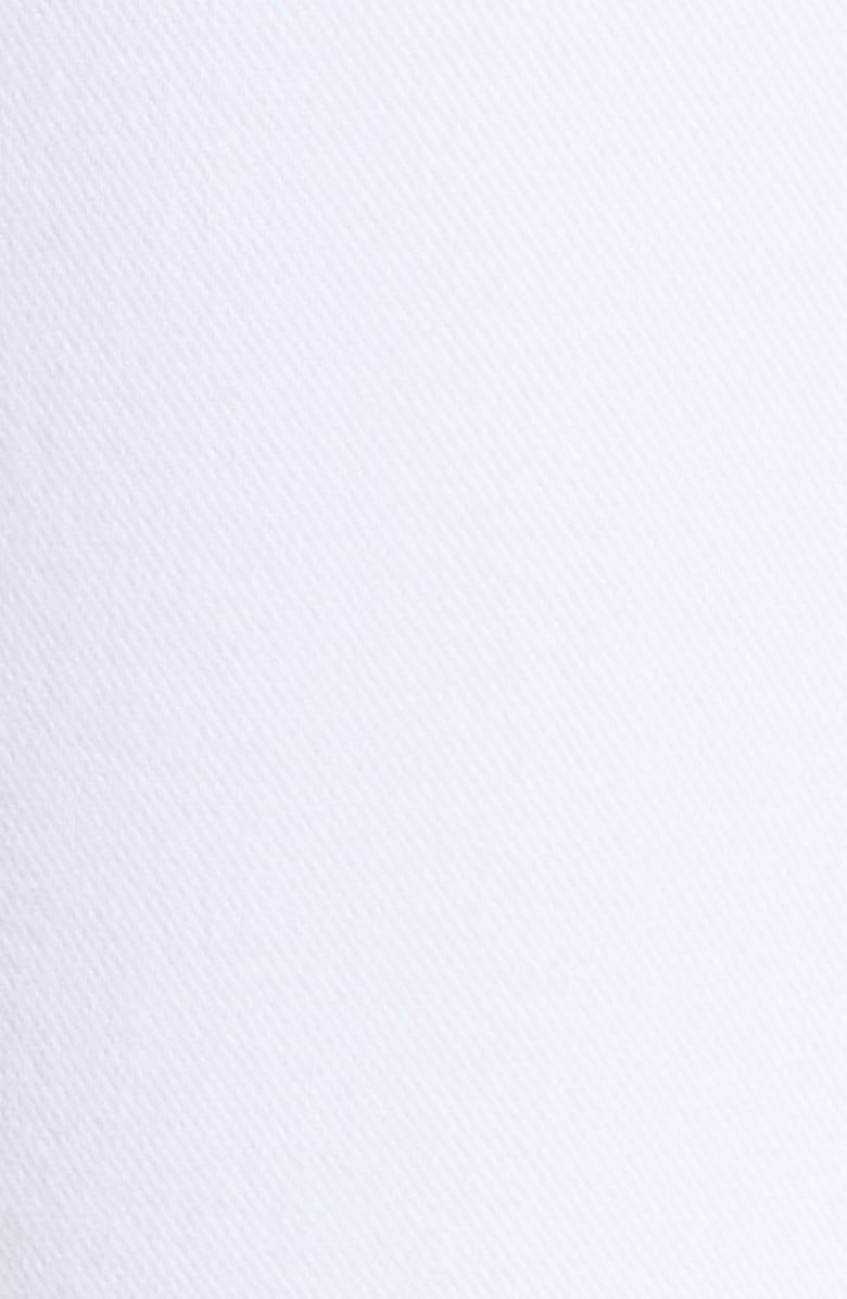 PAIGE Mason High Waist Braid Detail Crop Raw Hem Jeans, Alternate, color, Crisp White