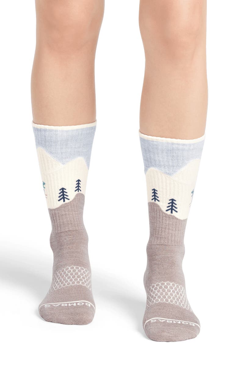 Bombas Landscape Merino Wool Blend Crew Socks, Alternate, color, 