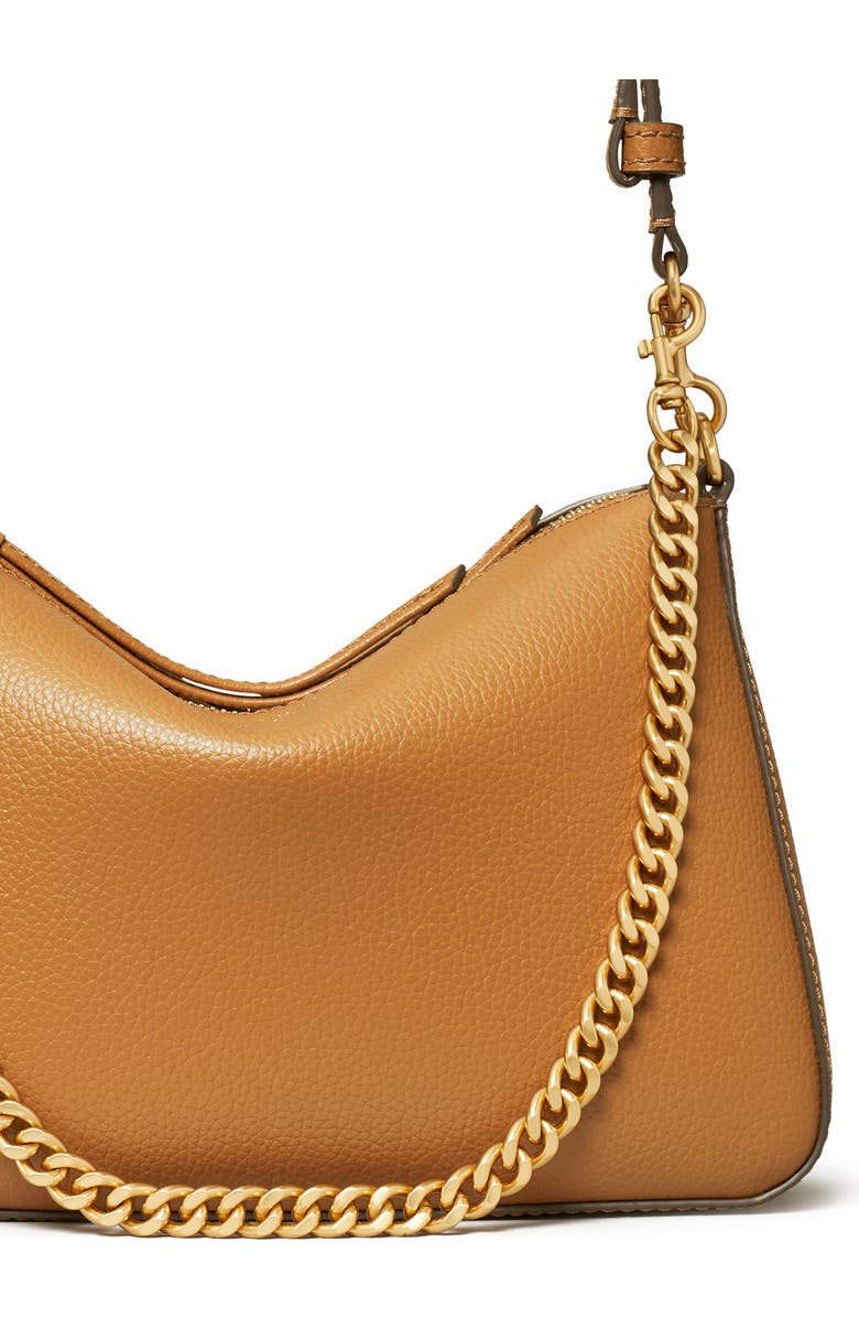 Tory Burch Small Perry Leather Shoulder Bag, Alternate, color, Autumn Brown