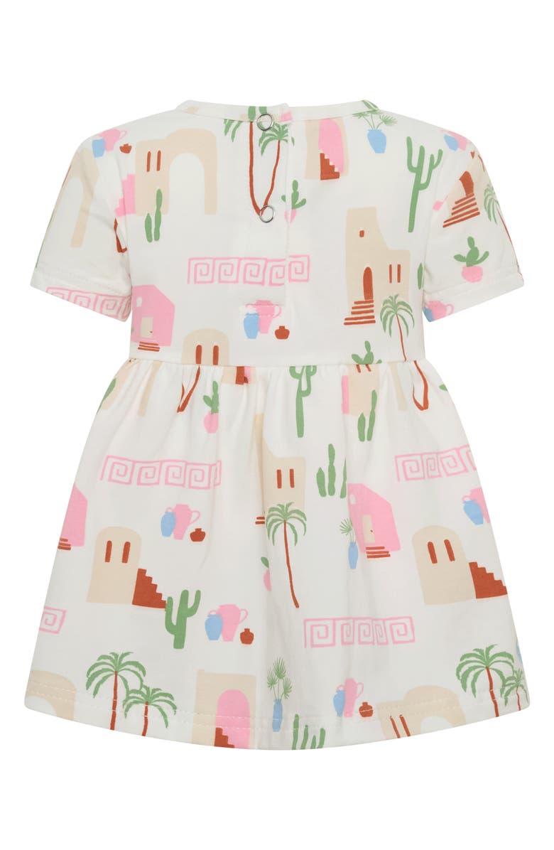 TINY TRIBE Mediterranean Print Dress & Attached Bloomers, Alternate, color, Multi