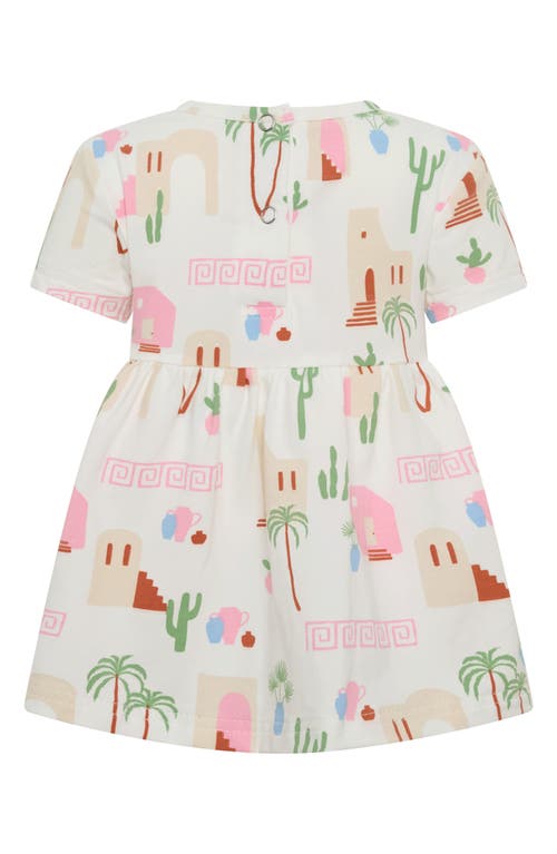 TINY TRIBE TINY TRIBE MEDITERRANEAN PRINT DRESS & ATTACHED BLOOMERS 