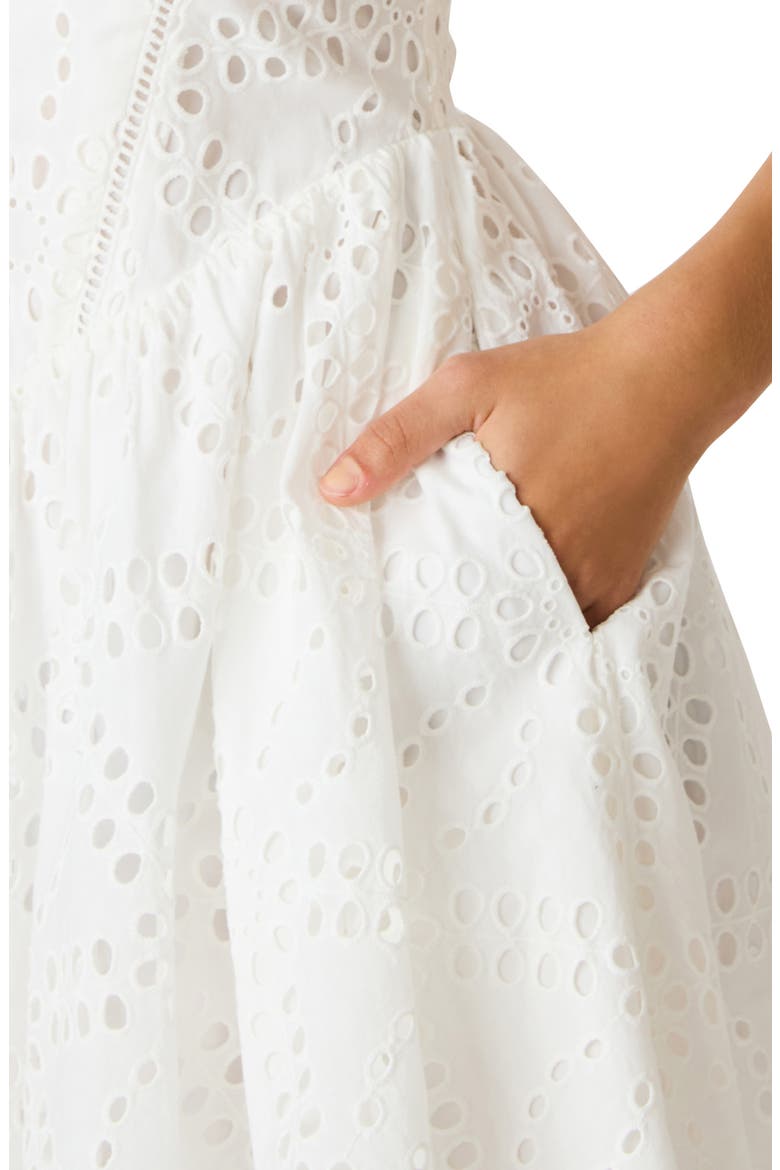 Briana Eyelet Embroidery Minidress, Alternate, color, ANTIQUE