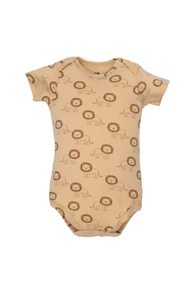 5Pk Comfortable Cotton Bodysuits, Alternate, color, Roarsome Little Lion