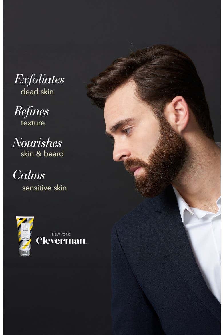 Men's Energizing & Sensitive Face & Beard Scrub Set and Free Silicone Face Scrubber, Alternate, color, n/a