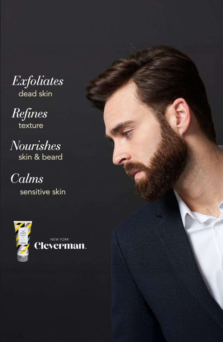 Cleverman Sensitive Face & Beard Scrub with Peppermint, Alternate, color, N/A