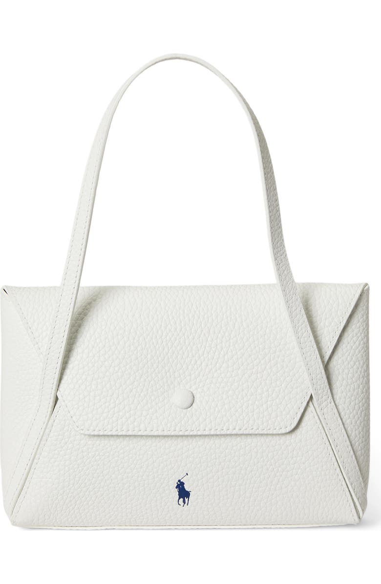 Polo Ralph Lauren Polo Play Pebble Leather Envelope Shoulder Bag, Main, color, Paper