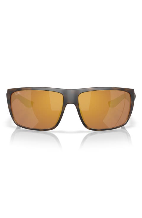 64mm Polarized Rectangular Sunglasses