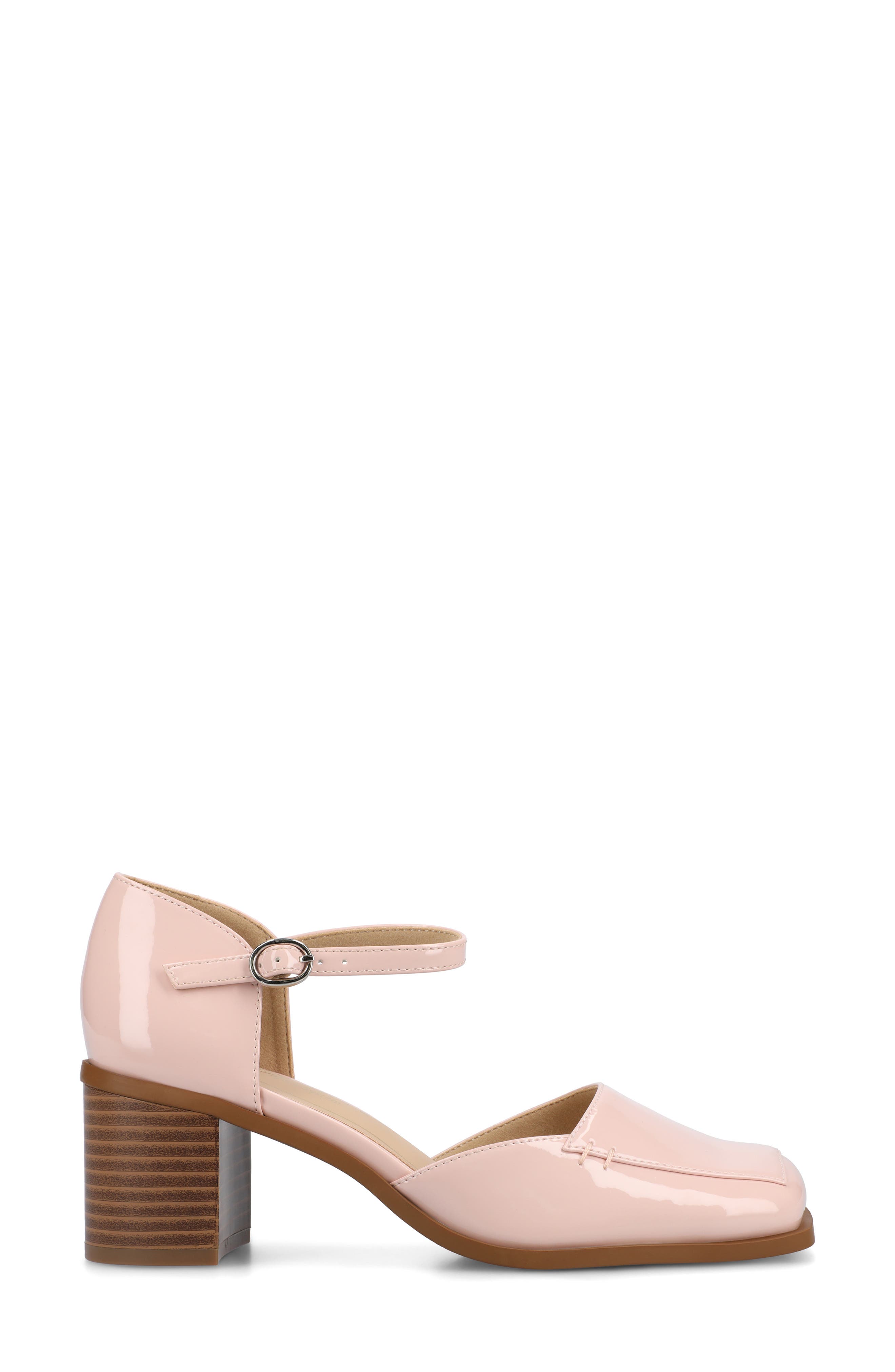 Evangeline Block Heel Pump, Alternate, color, PATENT/PINK