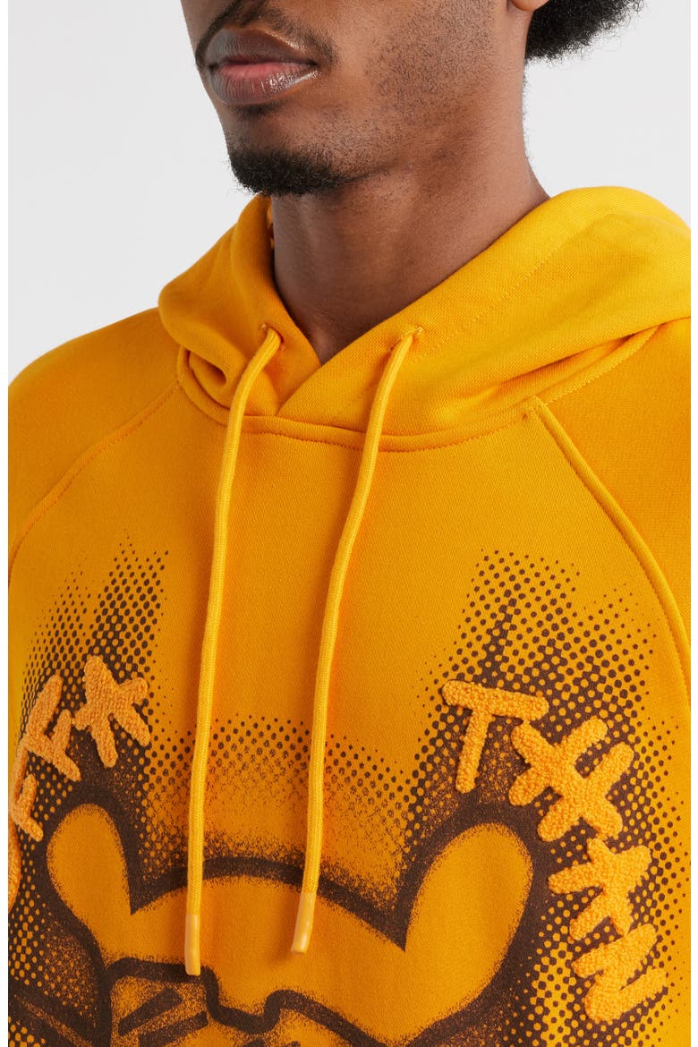 Tuff As Nails Cotton French Terry Graphic Hoodie, Alternate, color, CITRUS