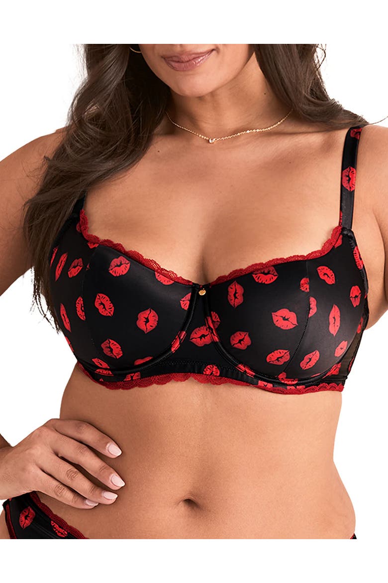 Elsie Contour Balconette Bra, Main, color, Novelty black