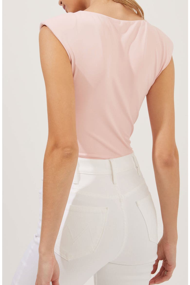 Cap Sleeve Square Neck Bodysuit, Alternate, color, BLUSH
