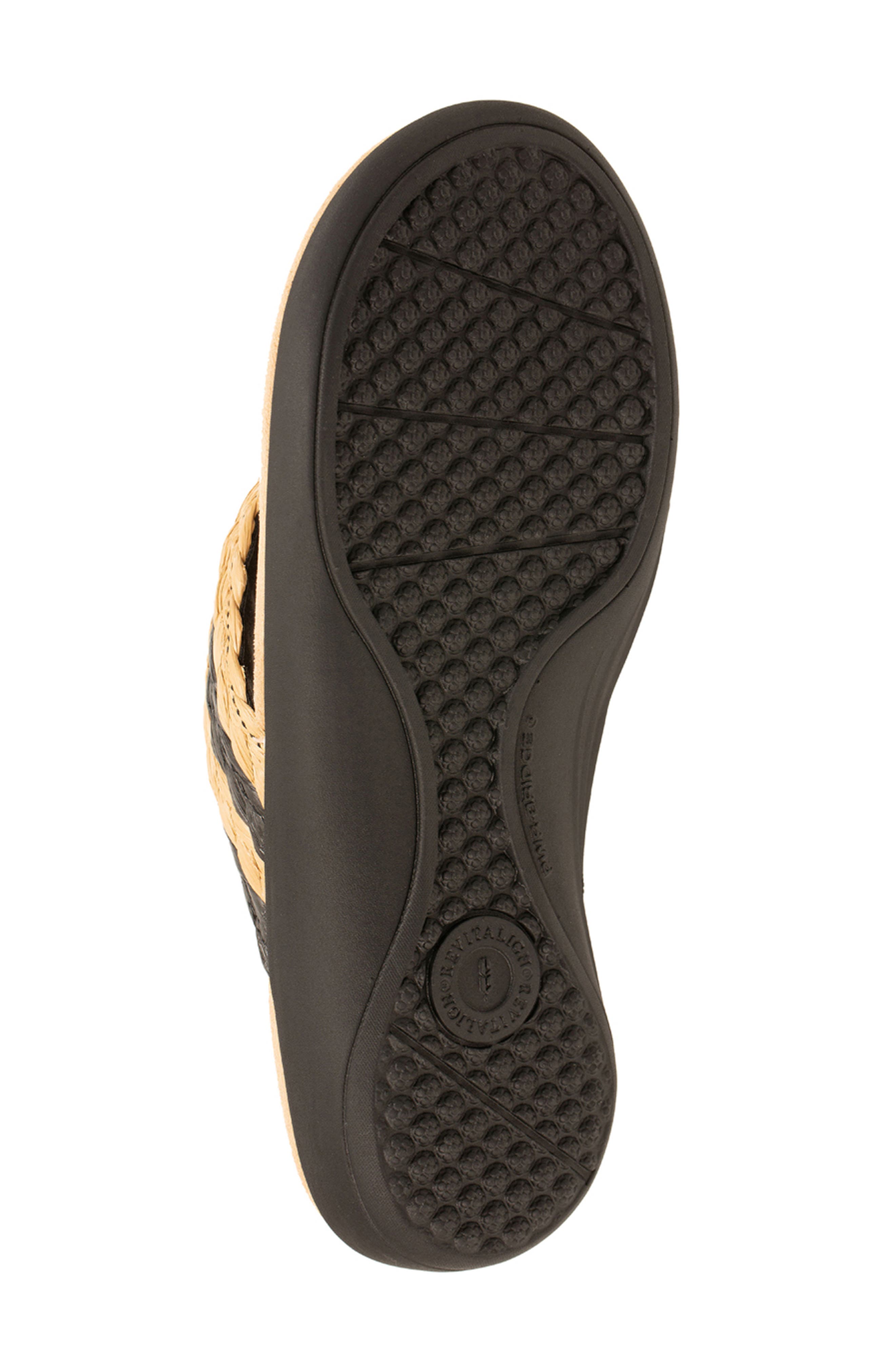 Yumi Raffia Flip Flop, Alternate, color, BLACK TAN