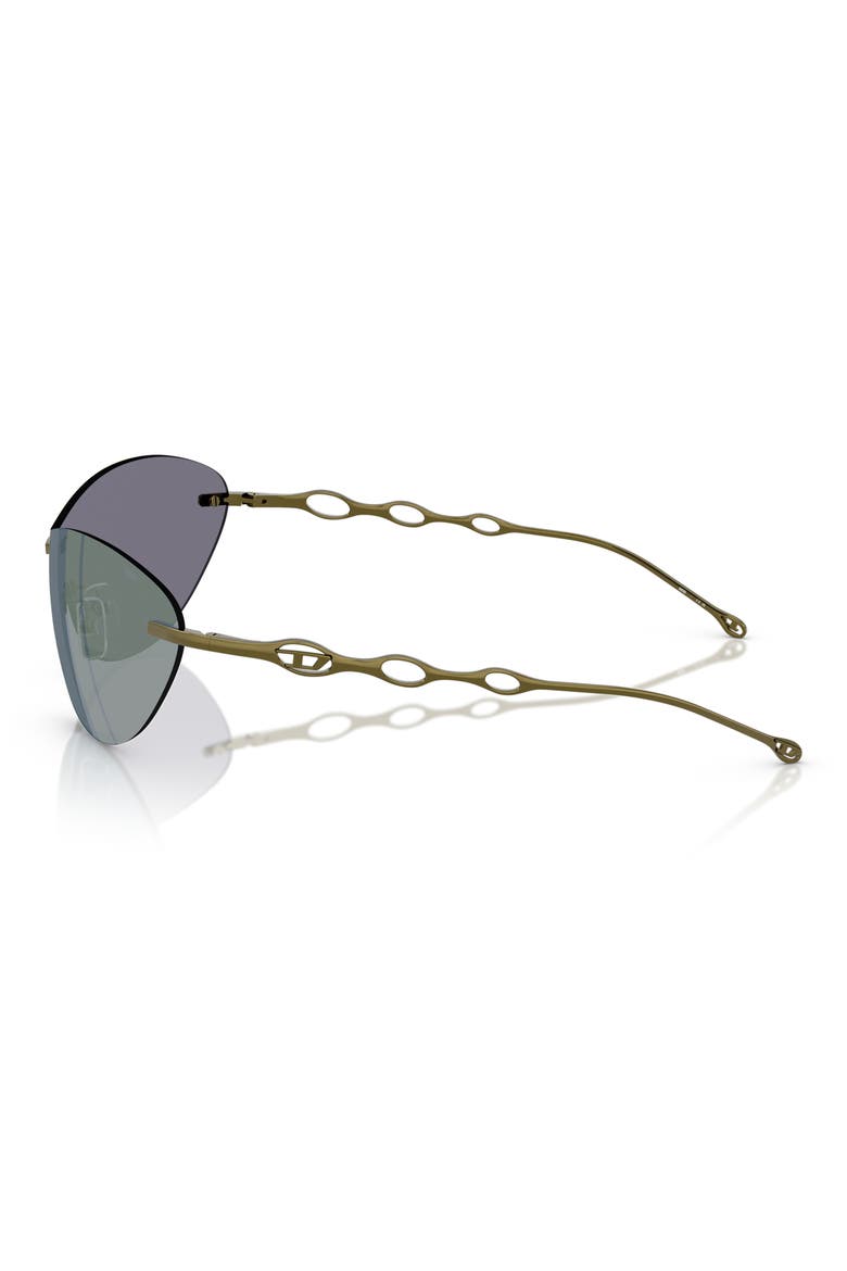135mm Frameless Shield Sunglasses, Alternate, color, GREEN / VIOLET EMERALD IRIDIUM