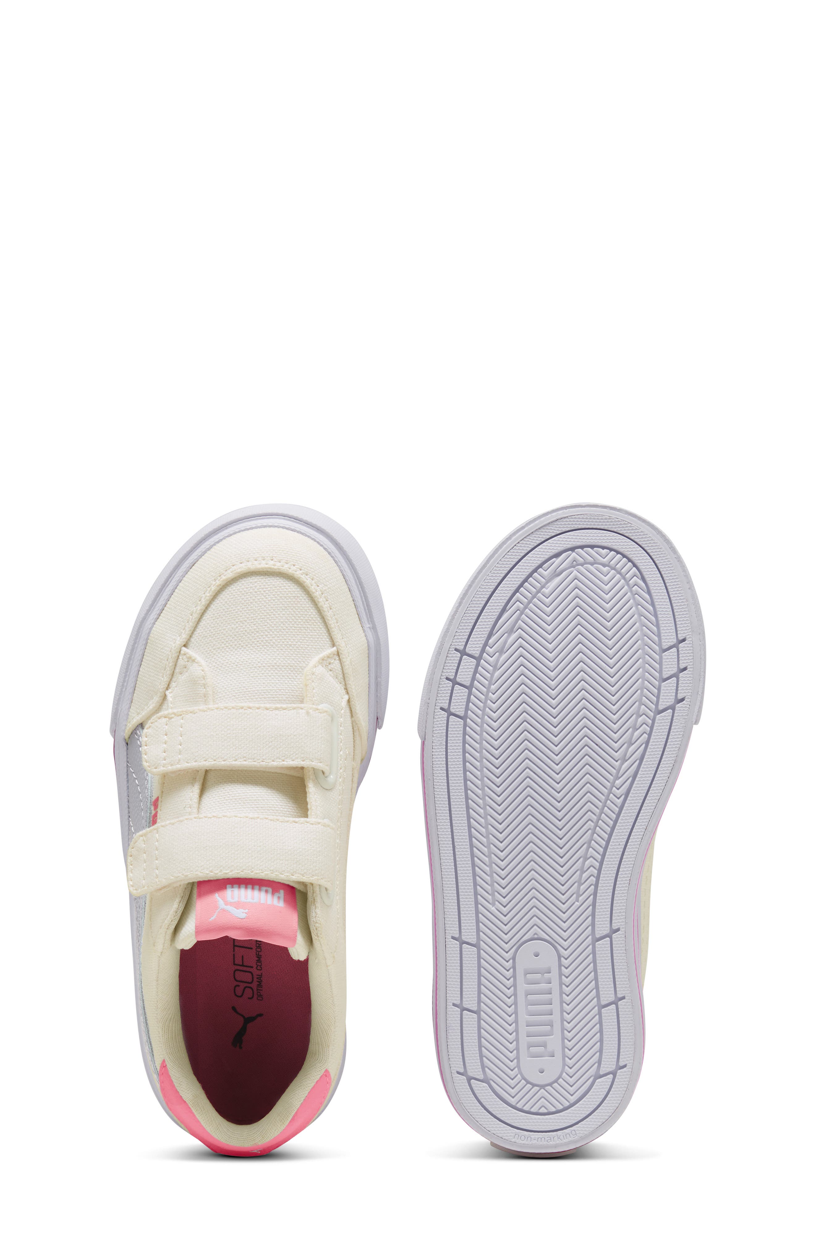 Kids' Court Classic Vulc Sneaker, Alternate, color, WARM WHITE/ LAVENDER POP