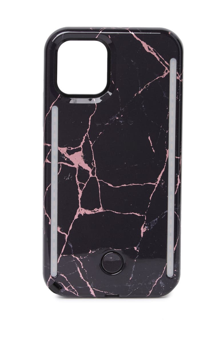 Case-Mate<sup>®</sup> iPhone 11 Pro/XS/X LuMee Duo Case - Metallic Marble & Black Rose Gold-Tone, Alternate, color,