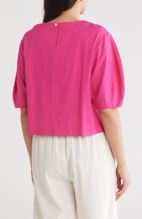 Gemma + Jane Balloon Sleeve Top In Fuchsia