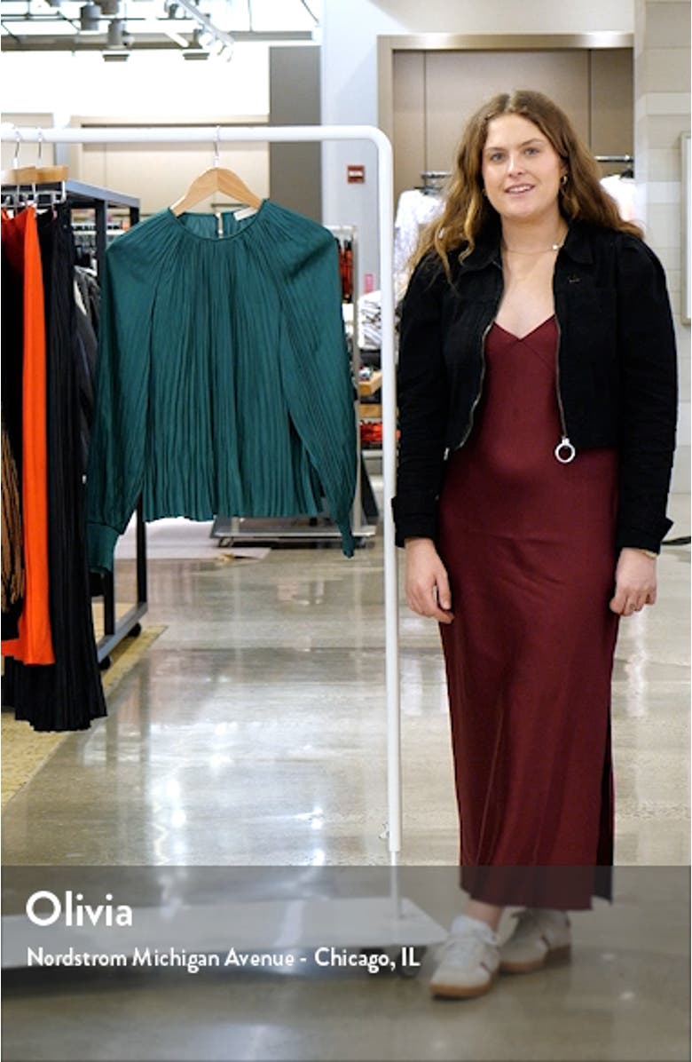 Aidy Pleated Satin Top, sales video thumbnail