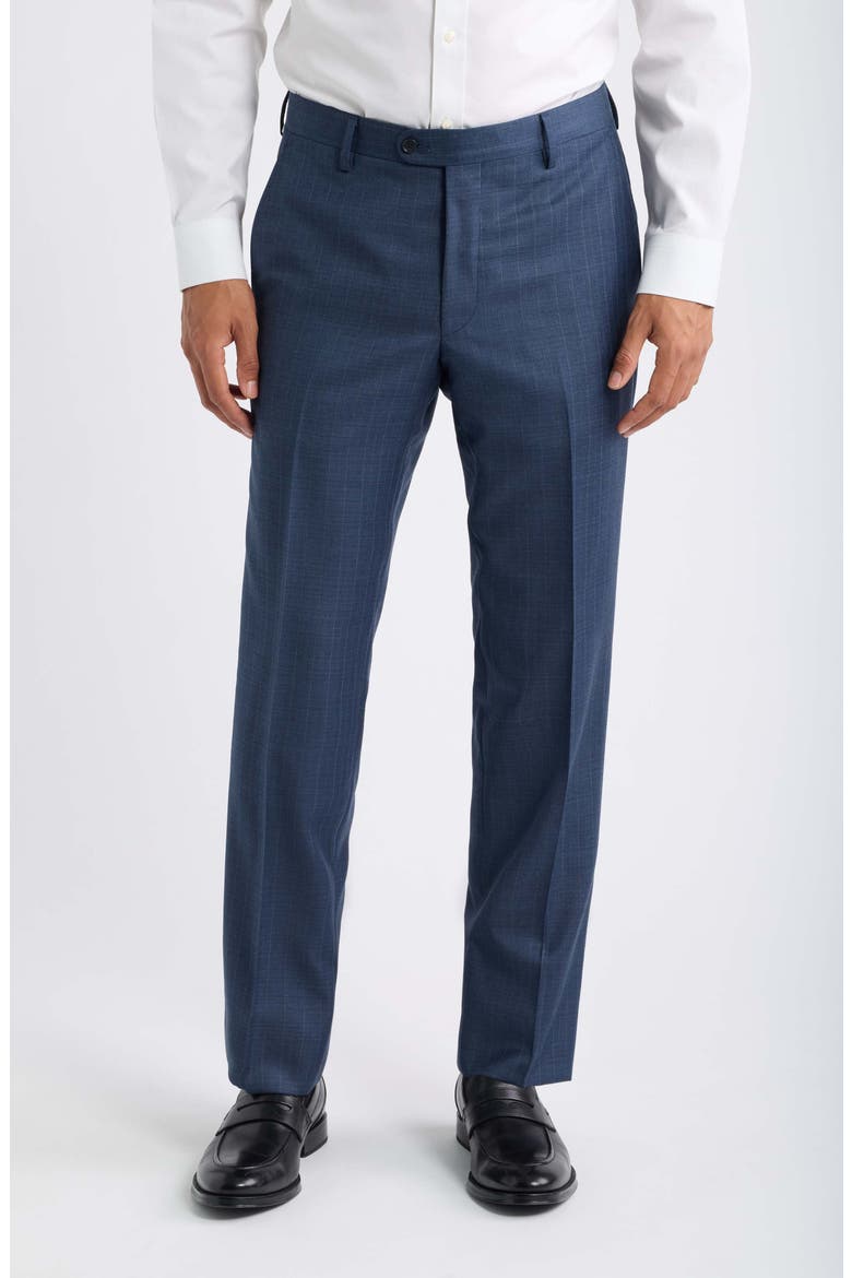 Navy Pinstripe Wool Suit, Alternate, color, BLUE